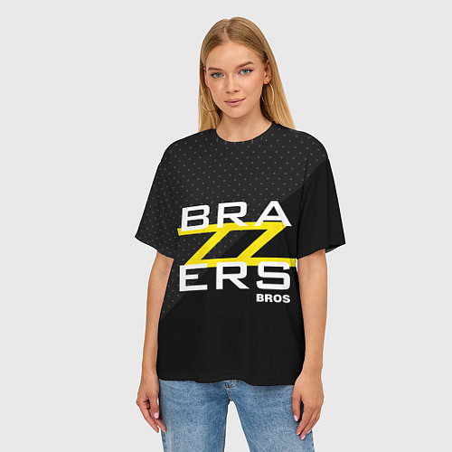 Женская футболка оверсайз Brazzers Bros / 3D-принт – фото 3