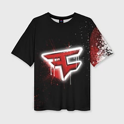 Футболка оверсайз женская FaZe Clan: Black collection, цвет: 3D-принт