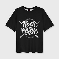 Женская футболка оверсайз Rock Music