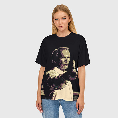 Женская футболка оверсайз Гран Торино / 3D-принт – фото 3