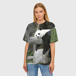 Футболка оверсайз женская Большая уставшая панда, цвет: 3D-принт — фото 2