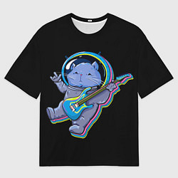 Футболка оверсайз женская Космокот, цвет: 3D-принт