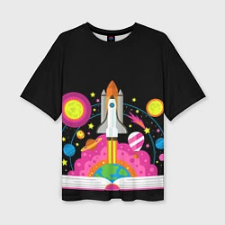 Женская футболка оверсайз Космос