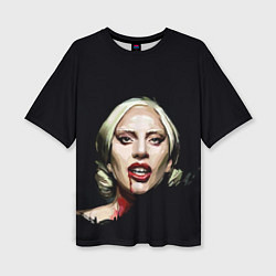 Женская футболка оверсайз Леди Гага