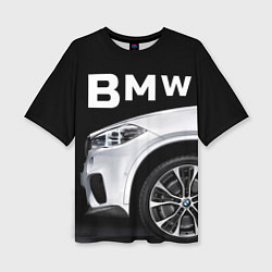 Футболка оверсайз женская BMW: White Style, цвет: 3D-принт