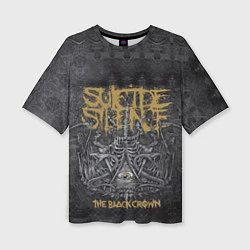 Футболка оверсайз женская Suicide Silence: The Black Crown, цвет: 3D-принт