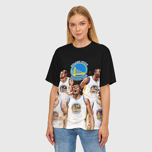 Женская футболка оверсайз Golden State Warriors 5 / 3D-принт – фото 3