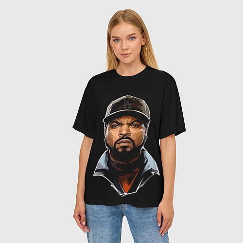 Женская футболка оверсайз Ice Cube / 3D-принт – фото 3
