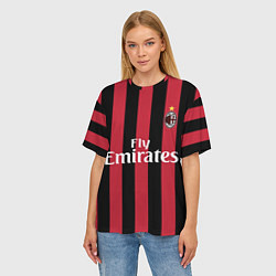 Футболка оверсайз женская Milan FC: Form 2018, цвет: 3D-принт — фото 2