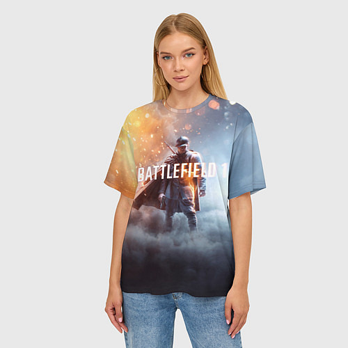 Женская футболка оверсайз Battlefield One / 3D-принт – фото 3