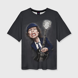 Футболка оверсайз женская AC/DC: Guitarist, цвет: 3D-принт