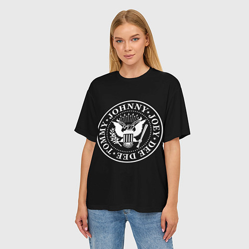 Женская футболка оверсайз The Ramones / 3D-принт – фото 3