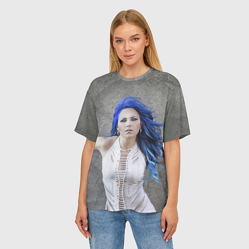 Женская футболка оверсайз Arch Enemy: Alissa White-Gluz / 3D-принт – фото 3