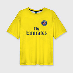 Футболка оверсайз женская PSG FC: Neymar Away 17/18, цвет: 3D-принт