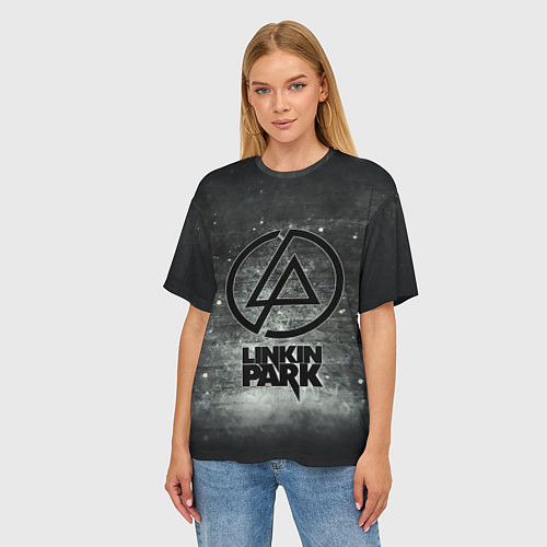 Женская футболка оверсайз Linkin Park: Wall / 3D-принт – фото 3
