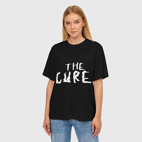 Женская футболка оверсайз The Cure: Logo / 3D-принт – фото 3