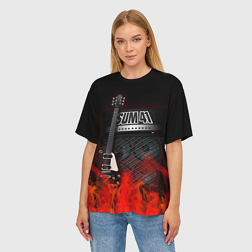 Женская футболка оверсайз Sum 41: Punk Rock / 3D-принт – фото 3