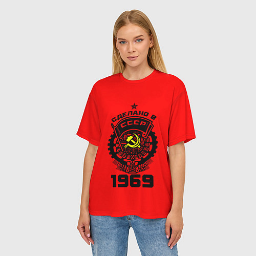 Женская футболка оверсайз Сделано в СССР 1969 / 3D-принт – фото 3