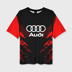 Женская футболка оверсайз Audi: Red Anger