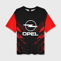 Женская футболка оверсайз Opel: Red Anger