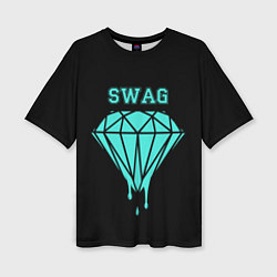 Футболка оверсайз женская Swag diamond, цвет: 3D-принт