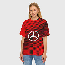 Футболка оверсайз женская Mercedes: Red Carbon, цвет: 3D-принт — фото 2