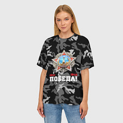 Футболка оверсайз женская Победа - орден Победы, цвет: 3D-принт — фото 2