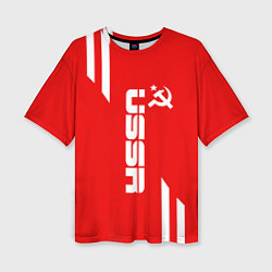 Футболка оверсайз женская USSR: Red Sport, цвет: 3D-принт