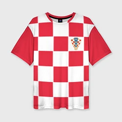 Женская футболка оверсайз Сборная Хорватии: Домашняя ЧМ-2018