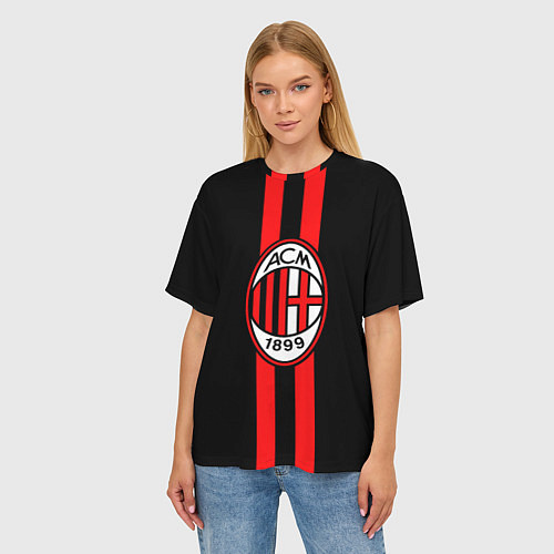 Женская футболка оверсайз AC Milan 1899 / 3D-принт – фото 3