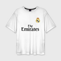 Футболка оверсайз женская FC Real Madrid: Ramos Home 18-19, цвет: 3D-принт