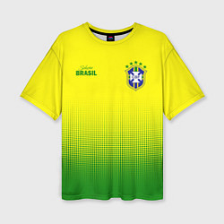 Футболка оверсайз женская CBF Brasil, цвет: 3D-принт
