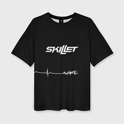 Женская футболка оверсайз Skillet Awake