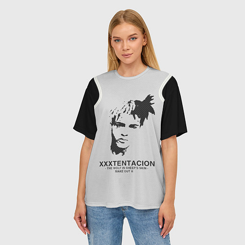 Женская футболка оверсайз XXXTentacion RIP / 3D-принт – фото 3