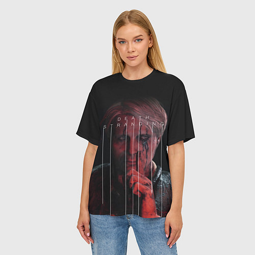 Женская футболка оверсайз Death Stranding / 3D-принт – фото 3