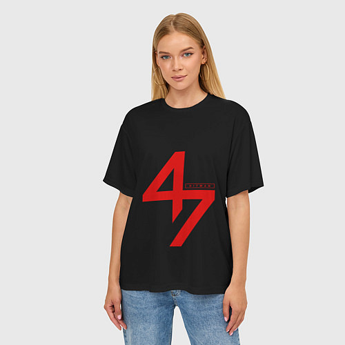 Женская футболка оверсайз Hitman: Agent 47 / 3D-принт – фото 3