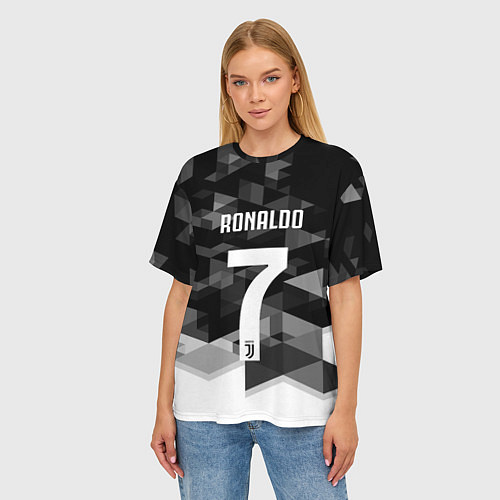 Женская футболка оверсайз CRonaldo 7 / 3D-принт – фото 3