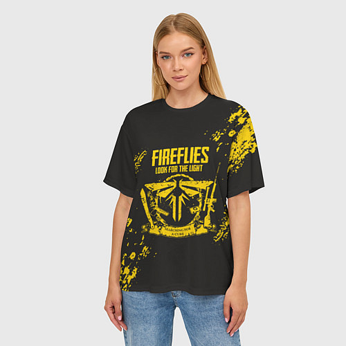 Женская футболка оверсайз Fireflies: Look for the Light / 3D-принт – фото 3