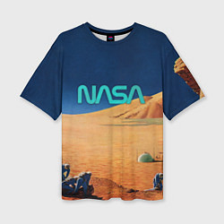 Женская футболка оверсайз NASA on Mars