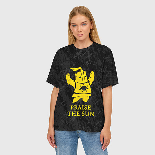 Женская футболка оверсайз Praise The Sun / 3D-принт – фото 3