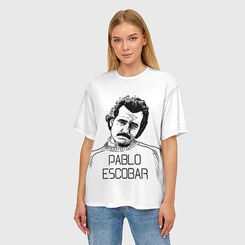 Женская футболка оверсайз Pablo Escobar / 3D-принт – фото 3