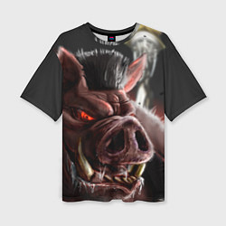 Женская футболка оверсайз Duke Nukem Pig