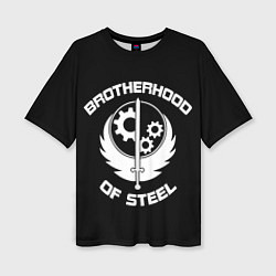 Футболка оверсайз женская Brothood of Steel, цвет: 3D-принт