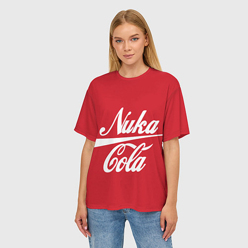 Женская футболка оверсайз Nuka Cola / 3D-принт – фото 3