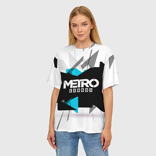 Женская футболка оверсайз Metro: Exodus Sky / 3D-принт – фото 3