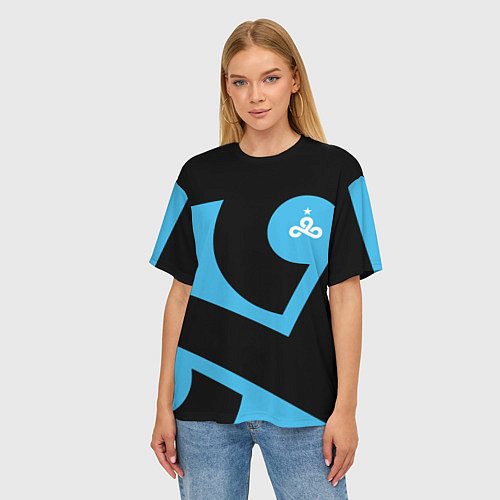 Женская футболка оверсайз CS:GO - Cloud9 the form 2018-2019 / 3D-принт – фото 3