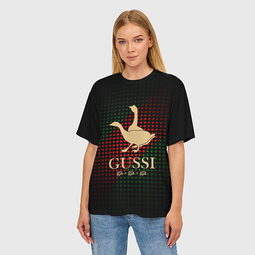 Женская футболка оверсайз GUSSI EQ Style / 3D-принт – фото 3