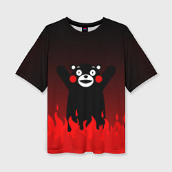 Футболка оверсайз женская Kumamon: Hell Flame, цвет: 3D-принт