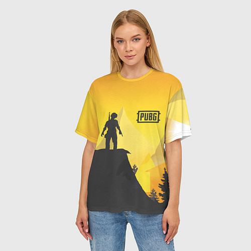 Женская футболка оверсайз PUBG: Sunrise / 3D-принт – фото 3