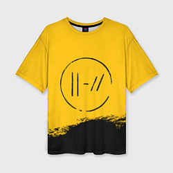 Футболка оверсайз женская 21 Pilots: Yellow Logo, цвет: 3D-принт